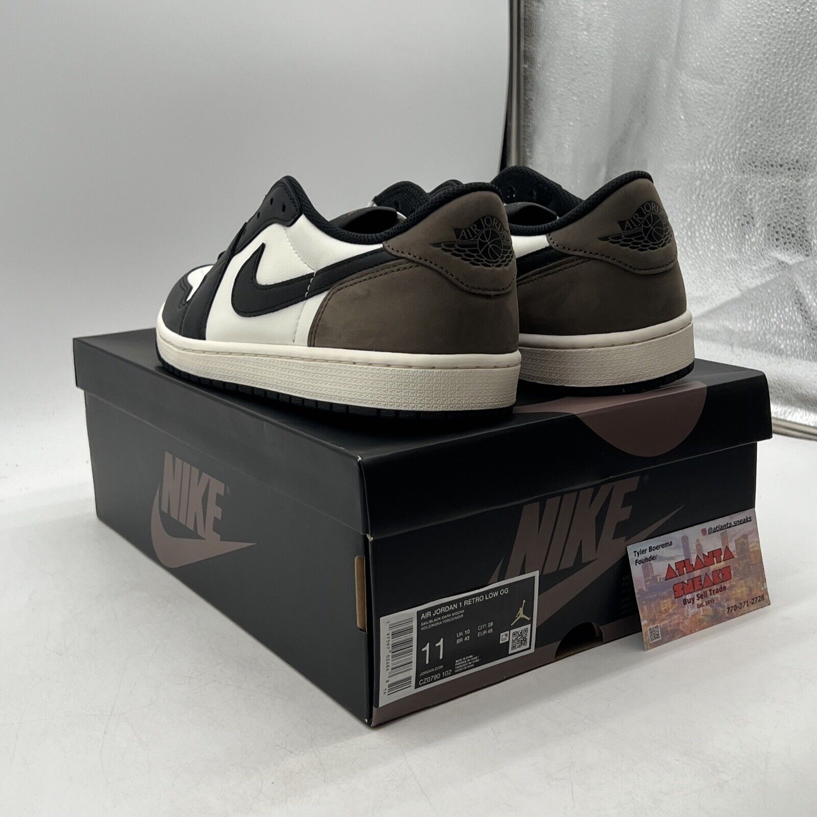 Size 11 - Air Jordan 1 Retro OG Low Mocha Black White Leather (CZ0790-102)