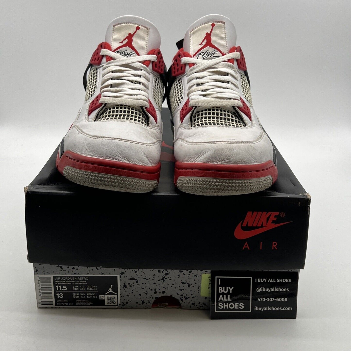 Size 11.5 - Air Jordan 4 Retro OG Mid Fire Red (DC7770-160)