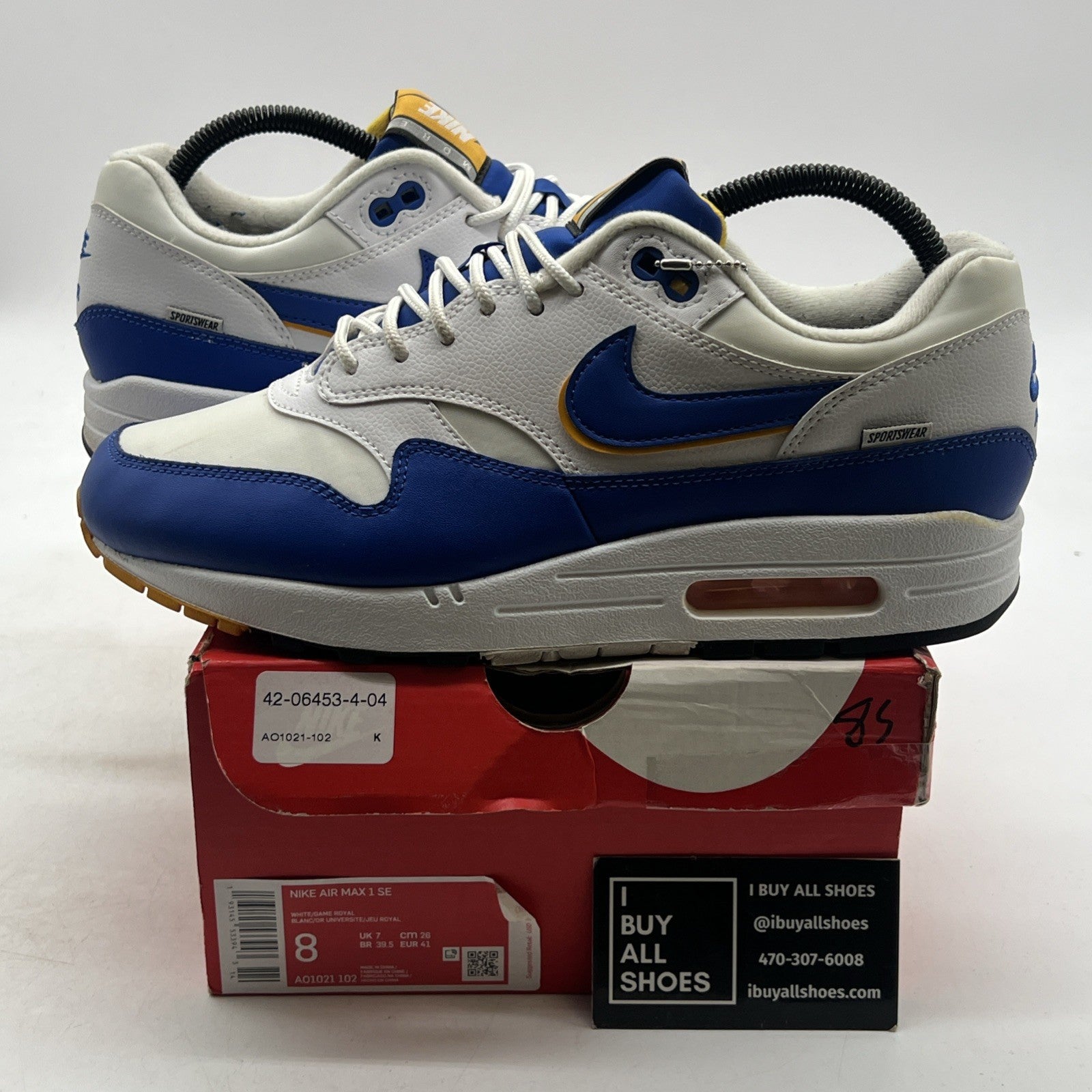 Size 8 - Nike Air Max 1 SE Windbreaker (AO1021-102)