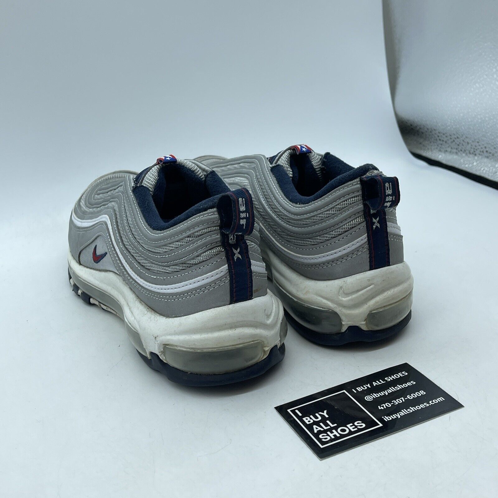 Size 9 - Nike Air Max 97 OG SP Puerto Rico Grey Blue Suede Leather (DH2319-001)