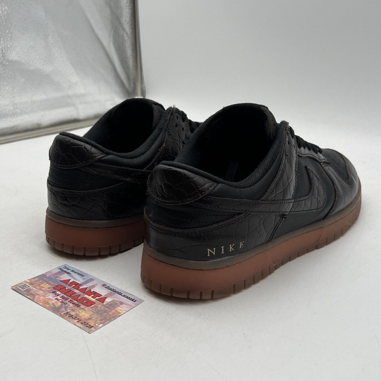 Size 11 - Nike Dunk SE Low Chocolate Croc Brown Leather (DV1024-010)