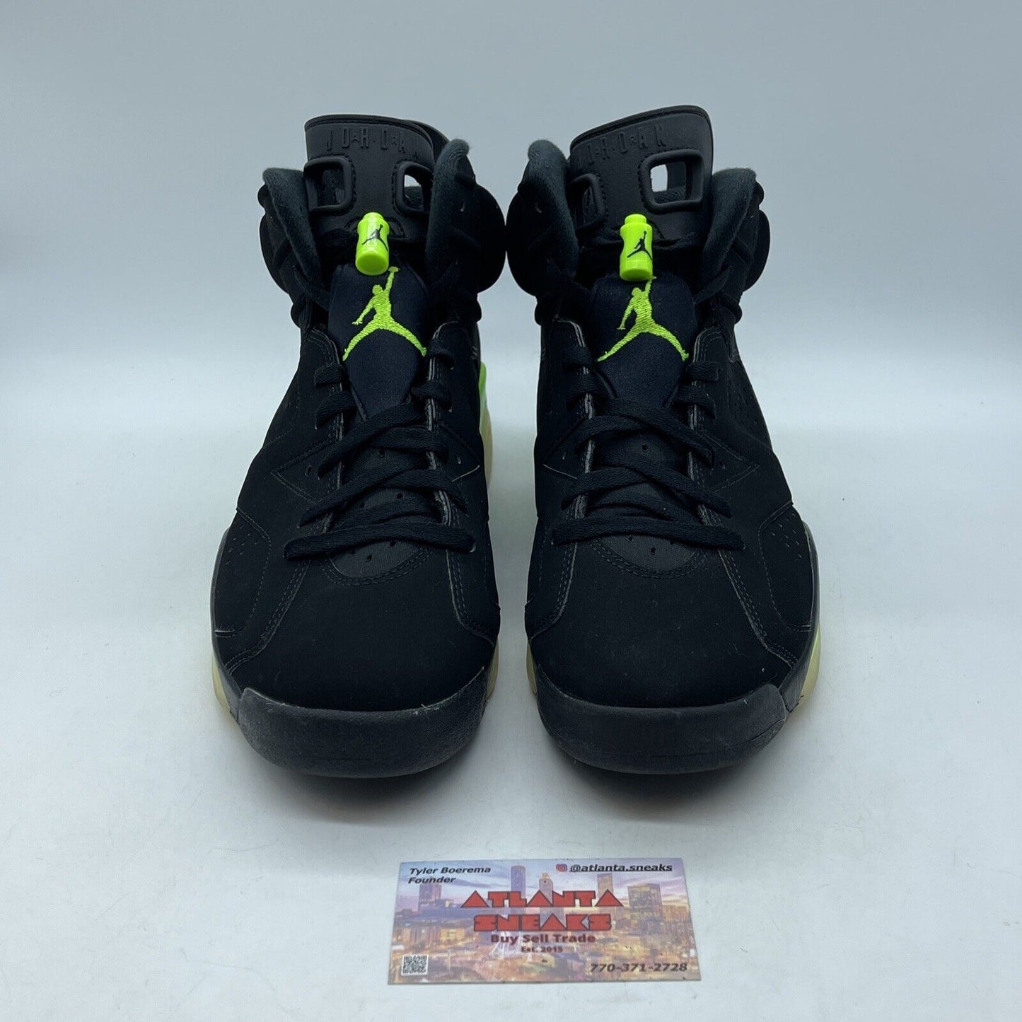 Size 11 - Jordan 6 Retro Electric Green 2021 Black Suede (CT8529-003)