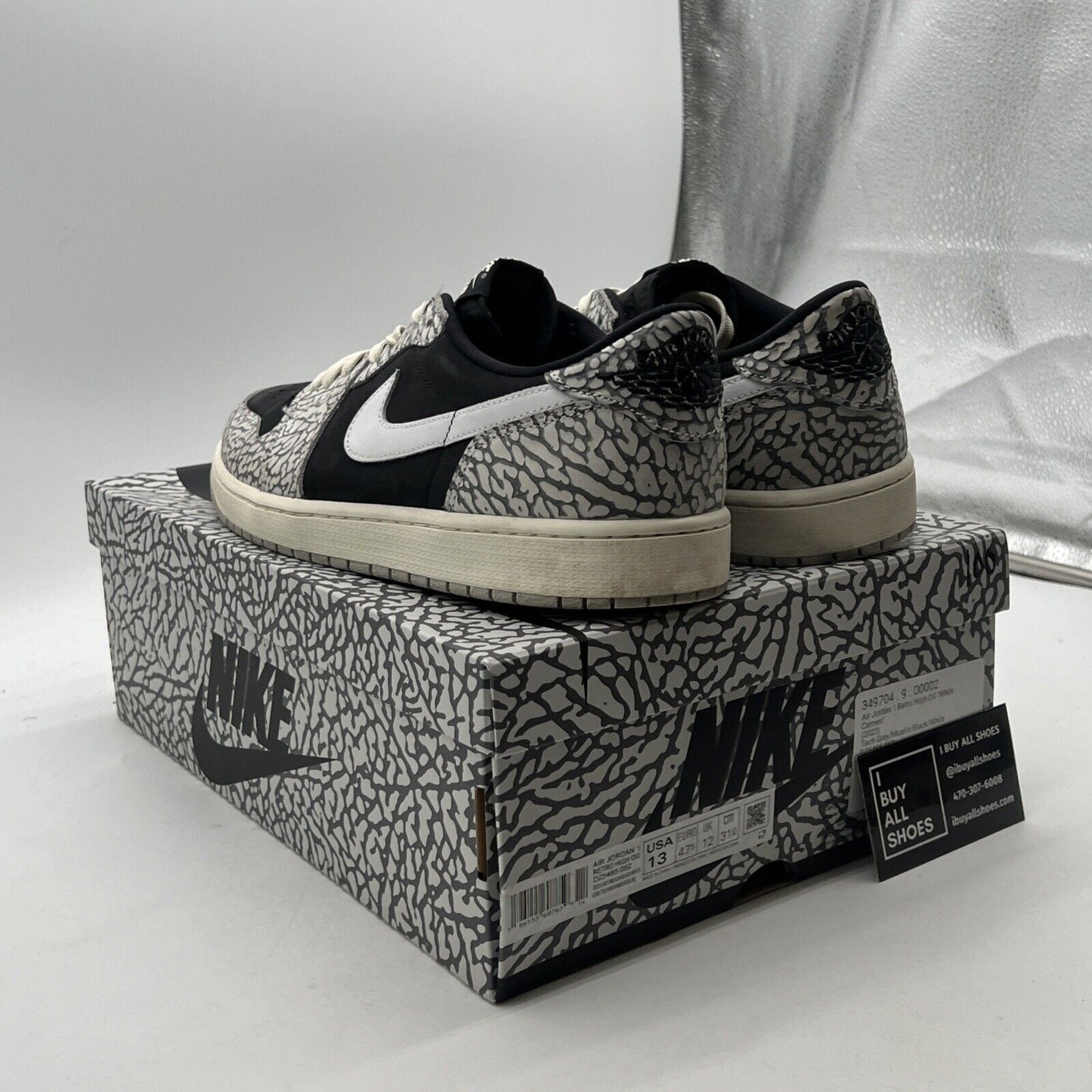 Size 13 - Air Jordan 1 Retro OG Low Black Cement (CZ0790-001)