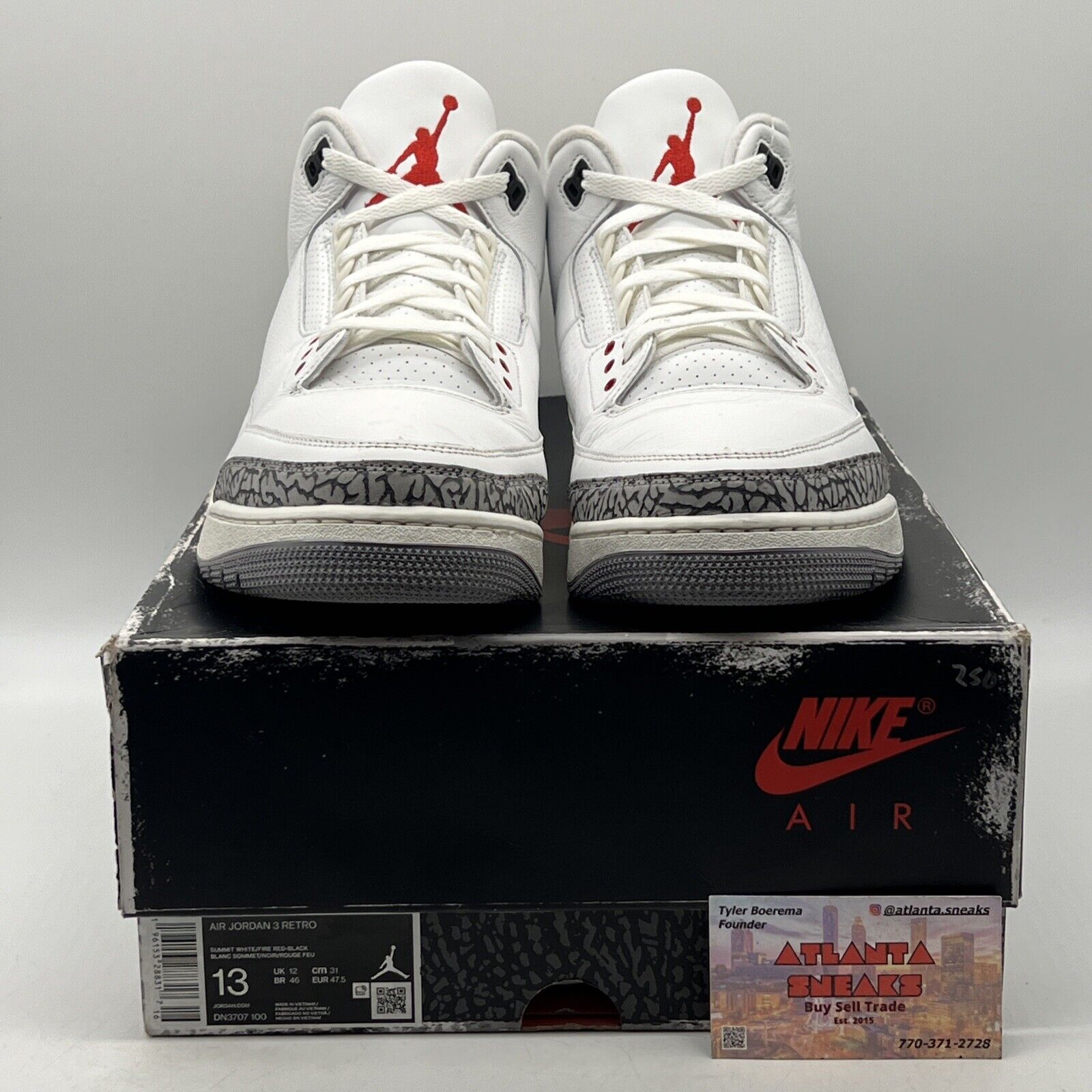 Size 13 - Jordan 3 Retro Mid White Cement Reimagined White Red Black DN3707-100