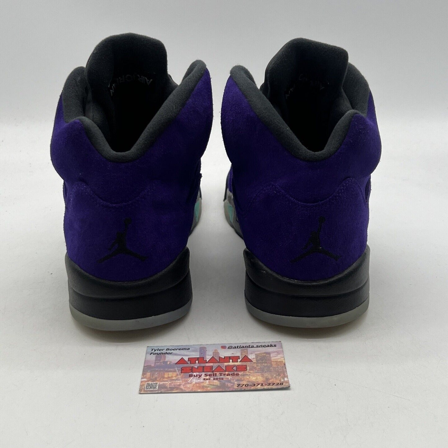 Size 12 - Jordan 5 Retro Alternate Grape 2020 Black Purple Aqua (136027-500)