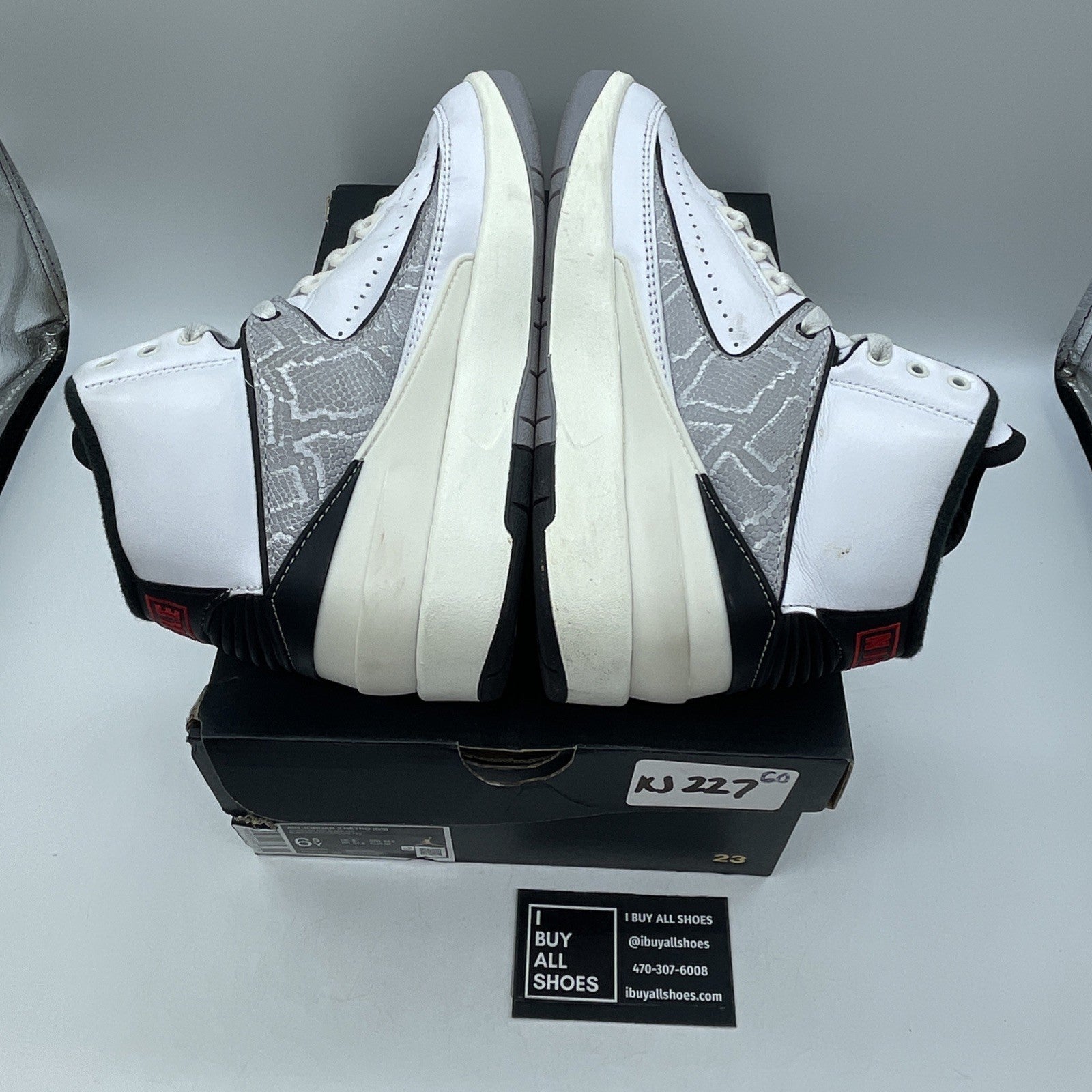 Size 6.5Y (GS) - Air Jordan 2 Retro Mid White Cement