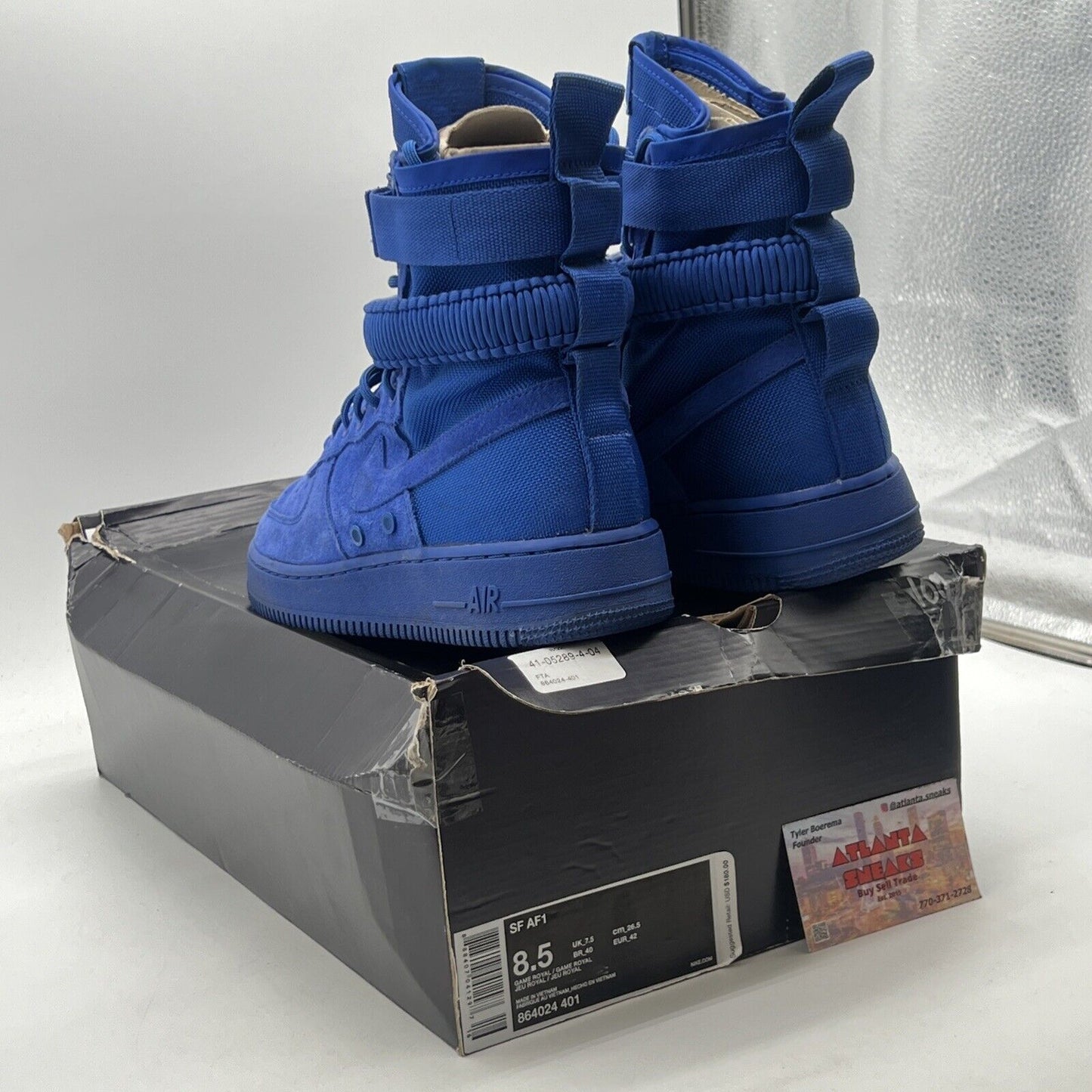 Size 8.5 - Nike SF Air Force 1 Game Royal Blue Suede (864024-401)