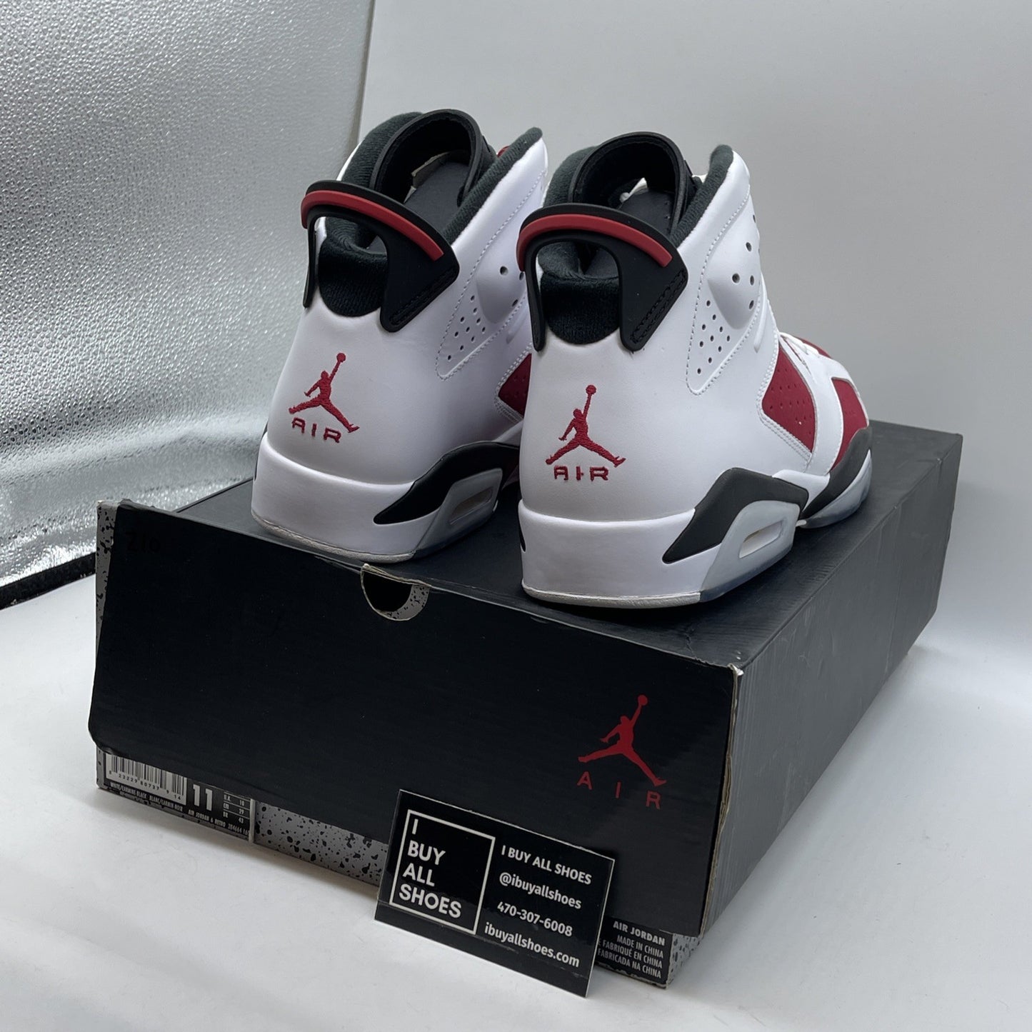 Size 11 - Air Jordan 6 Retro 2014 Carmine Red White Suede Leather (384664-160)