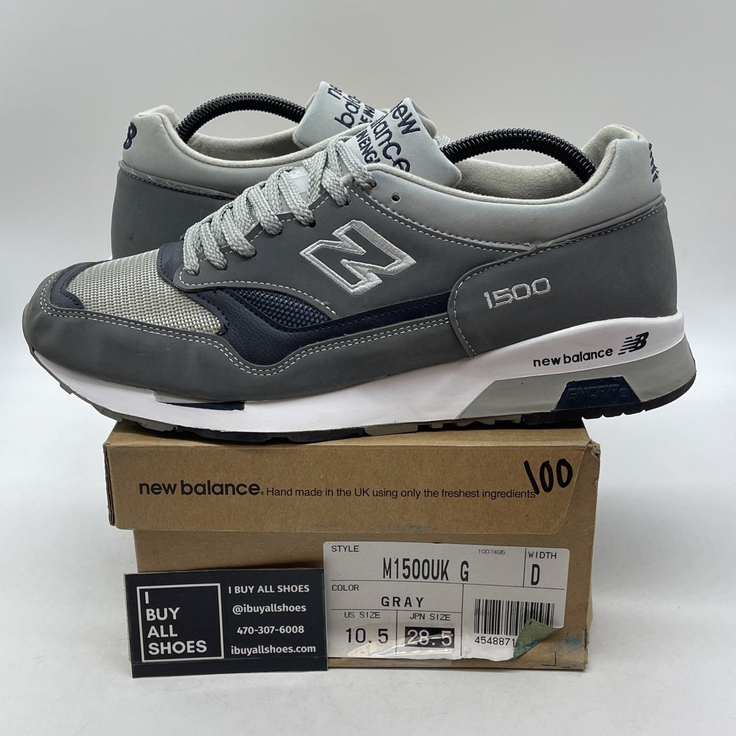 Size 10.5 - New Balance 1500 Made In England Steel Grey (U1500UKG)