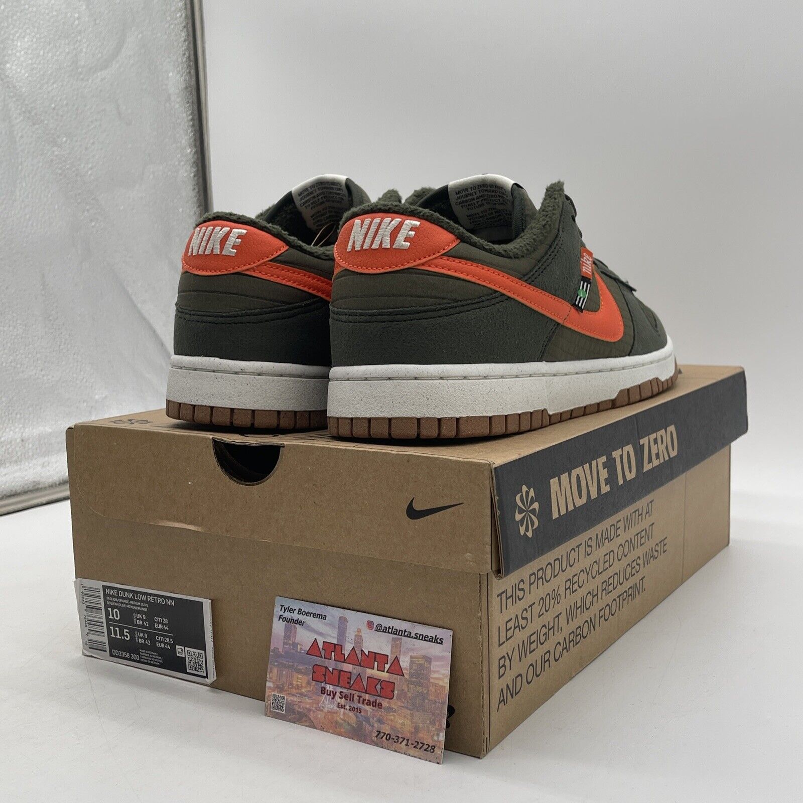 Size 10 - Nike Dunk Next Nature Low Toasty Sequoia Green White (DD3358-300)