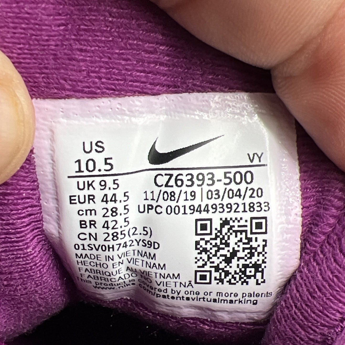 Size 10.5 - Nike Air Trainer 3 Retro 2020 Viotech (CZ6393-500)