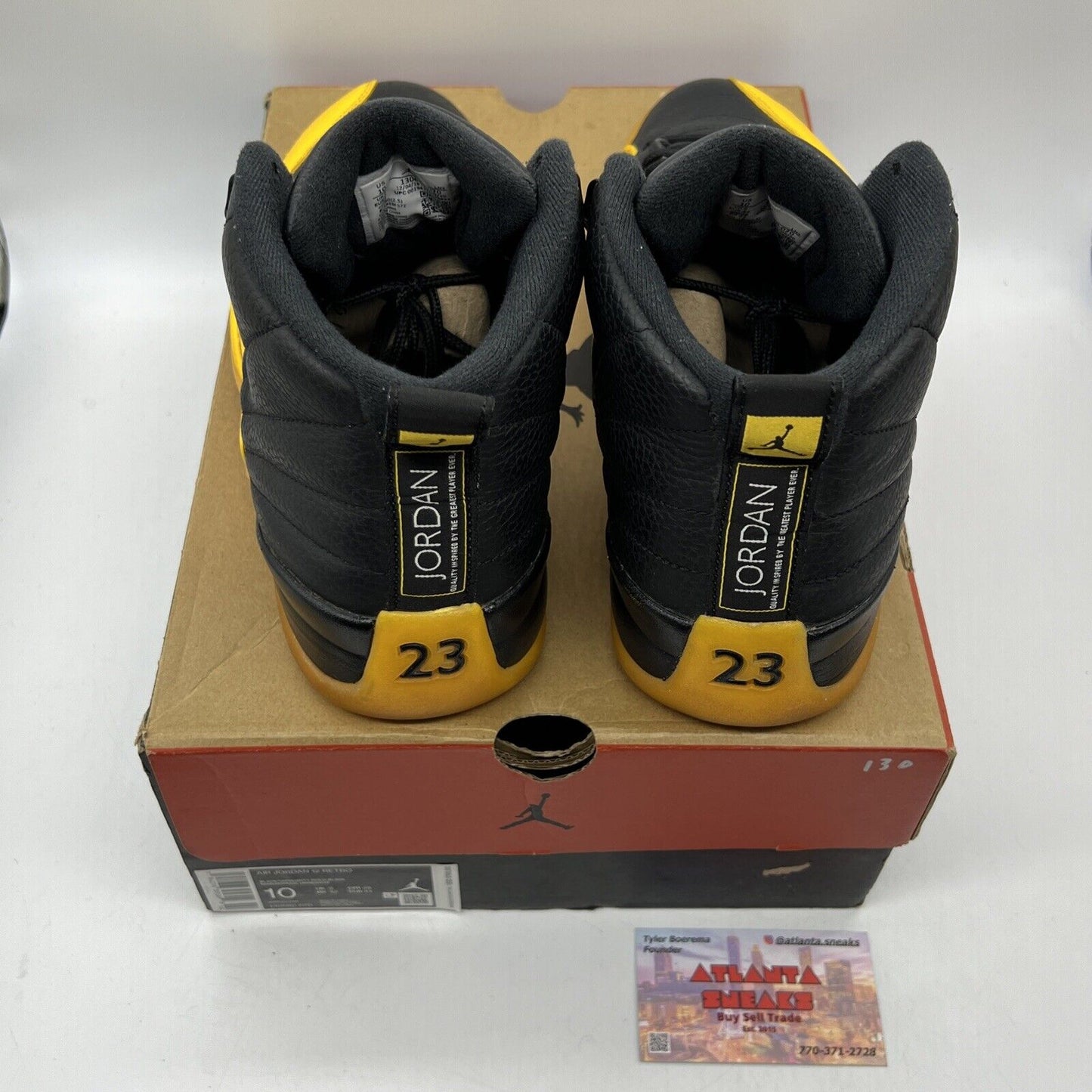 Size 10 - Jordan 12 Retro University Gold 2020 Black Yellow (130690-070)