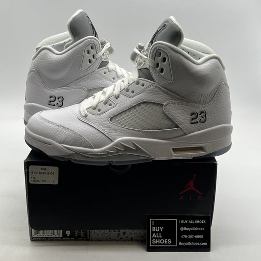 Size 9 - Air Jordan 5 Retro 2015 White Metallic (136027-130)