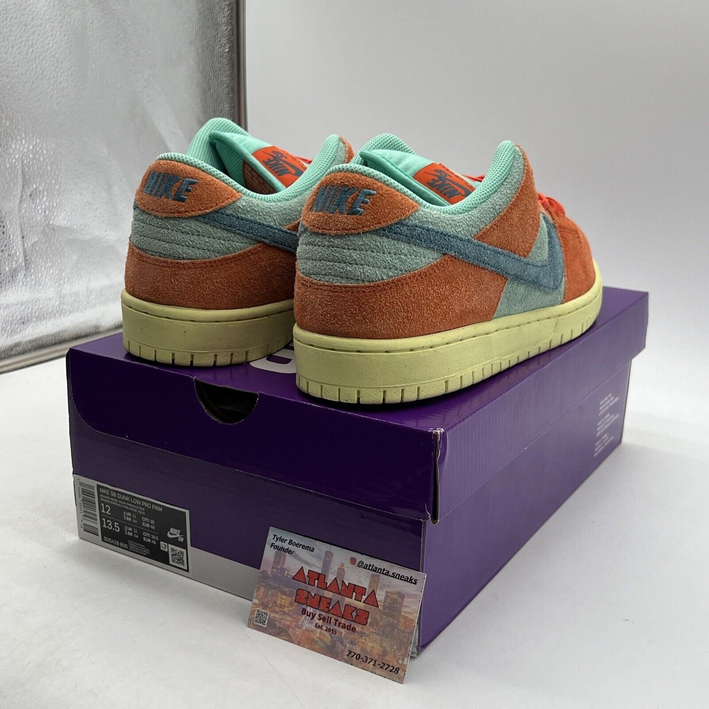 Size 12 - Nike Dunk SB Low Orange Emerald Rise (DV5429-800)