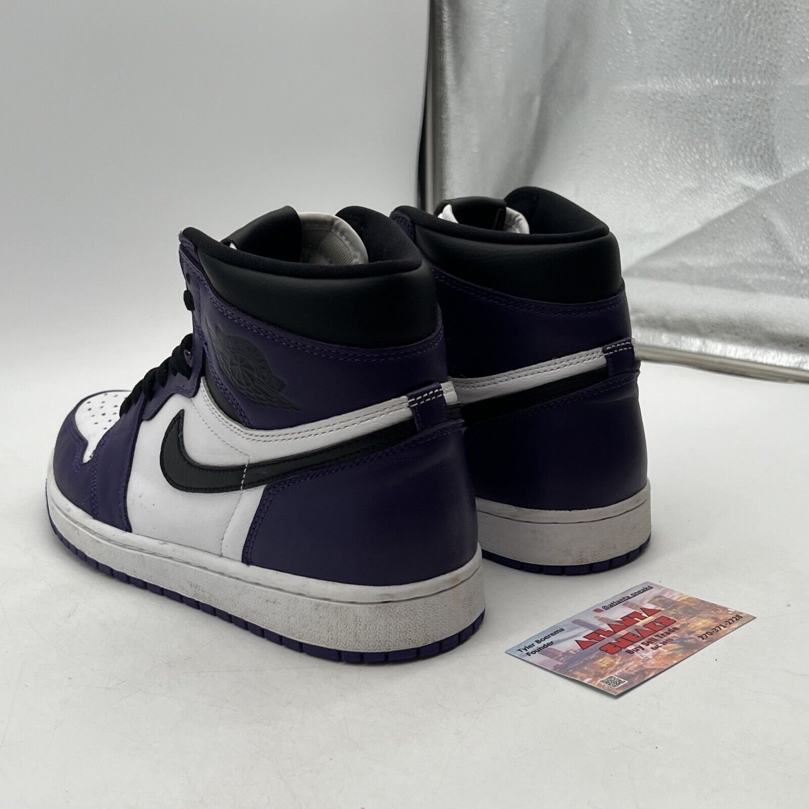 Size 9.5 - Jordan 1 Retro OG High Court Purple 2.0 Black Leather (555088-500)