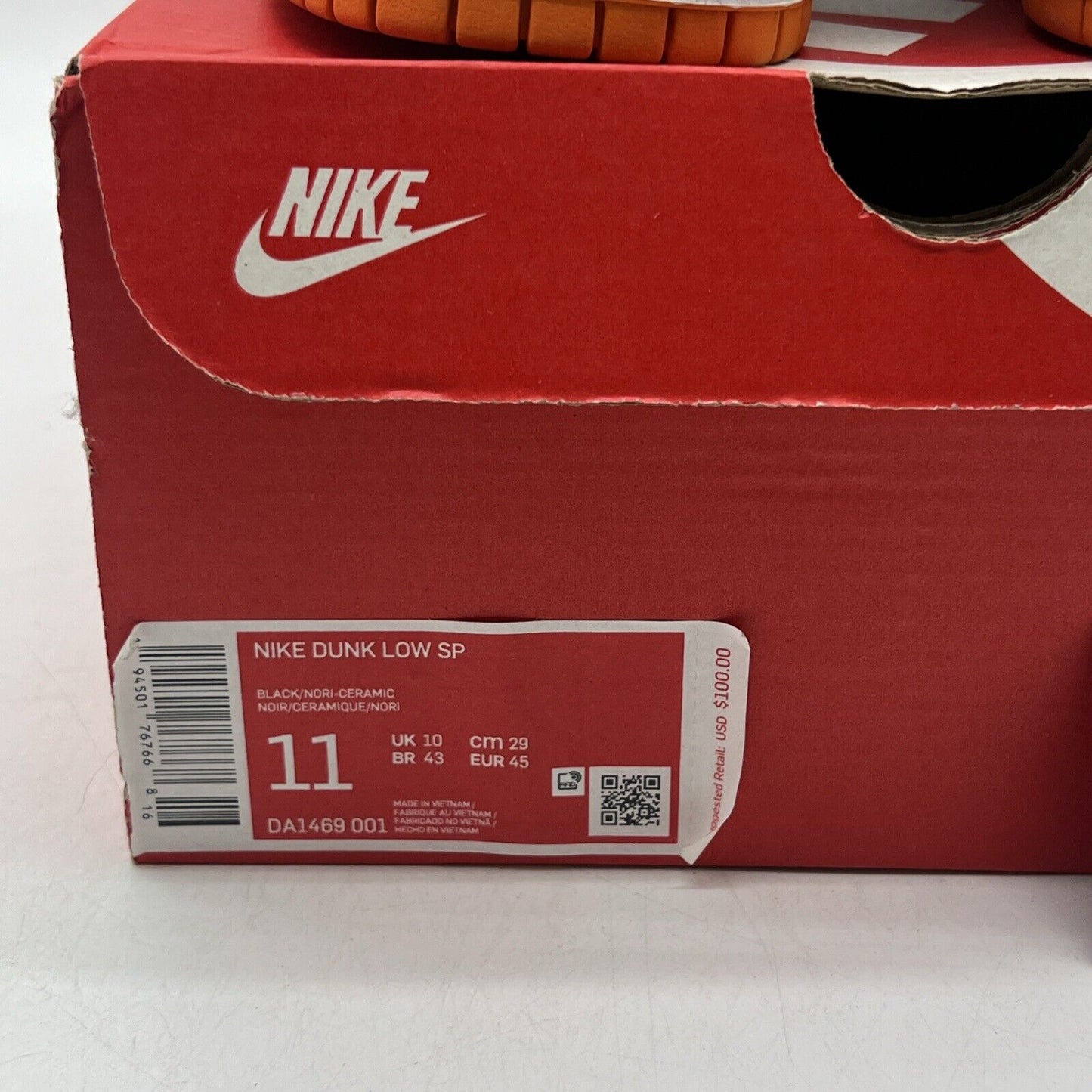 Size 11 - Nike Dunk SP Retro 2020 Low Ceramic Orange Green Suede (DA1469-001)