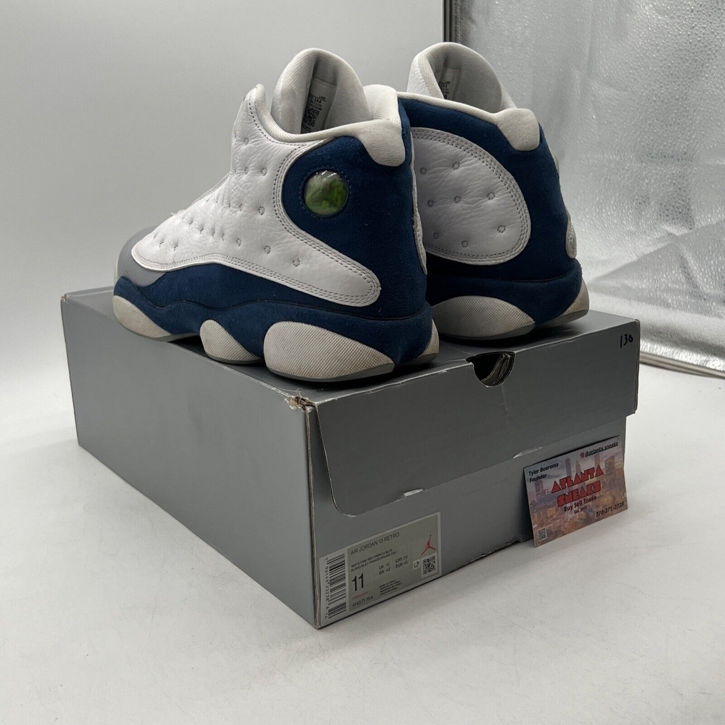 Size 11 - Jordan 13 Retro Mid French Blue Grey Suede Leather (414571-164)