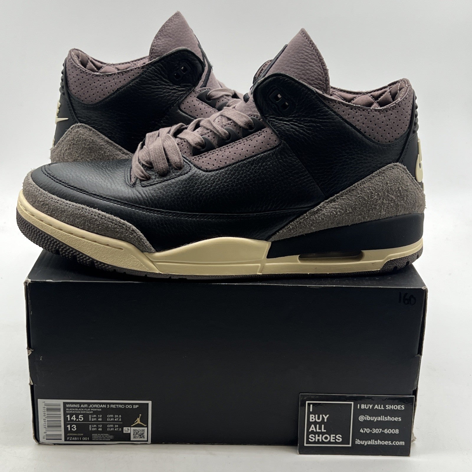 Size 14.5W- A Ma Maniére x Air Jordan 3 Retro “While You Were Sleeping”