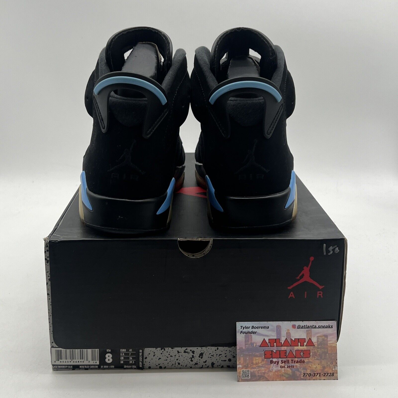 Size 8 - Air Jordan 6 Retro UNC (384664-006)