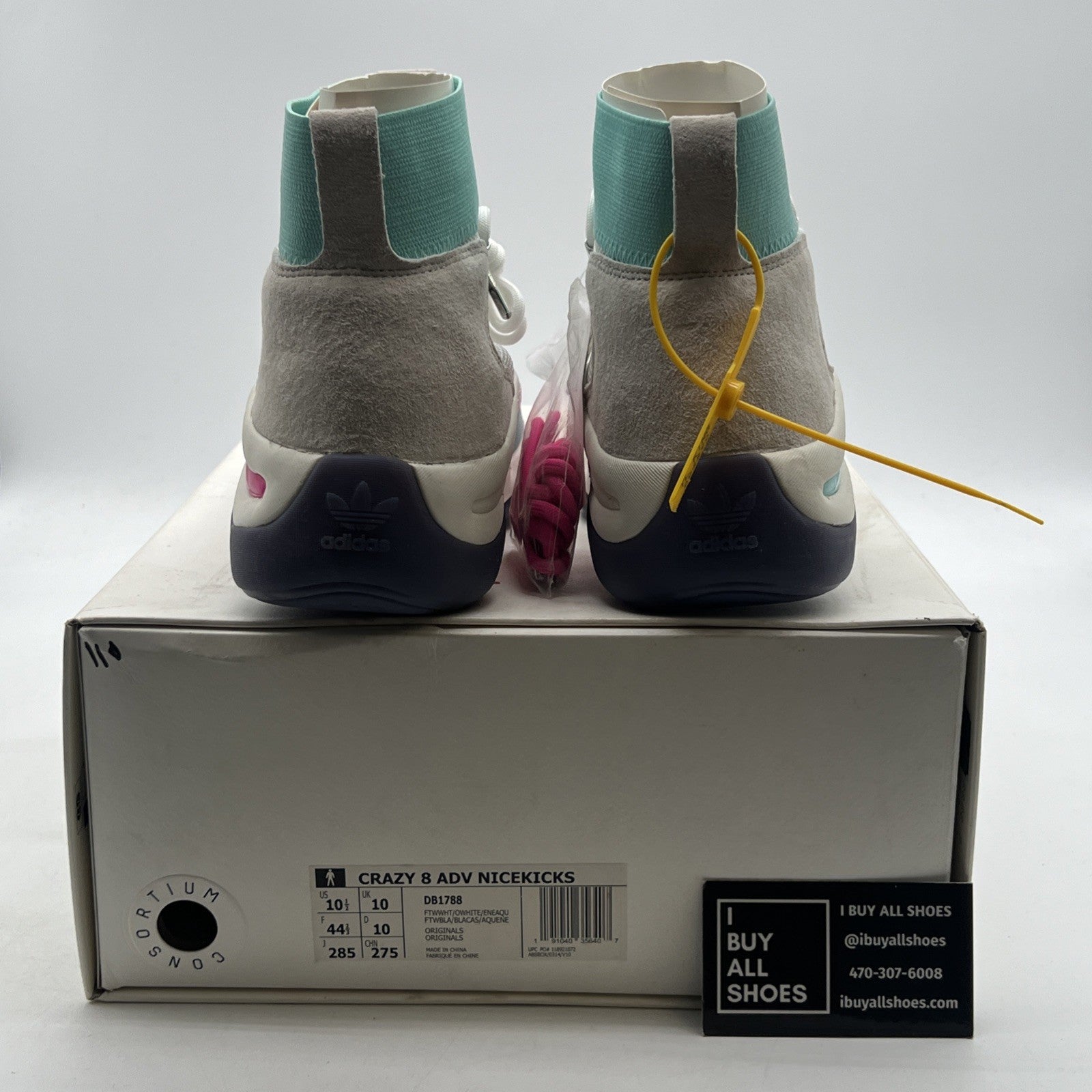 Size 10.5 - adidas Nice Kicks x Crazy 8 ADV White Lined Emerald (DB1788)