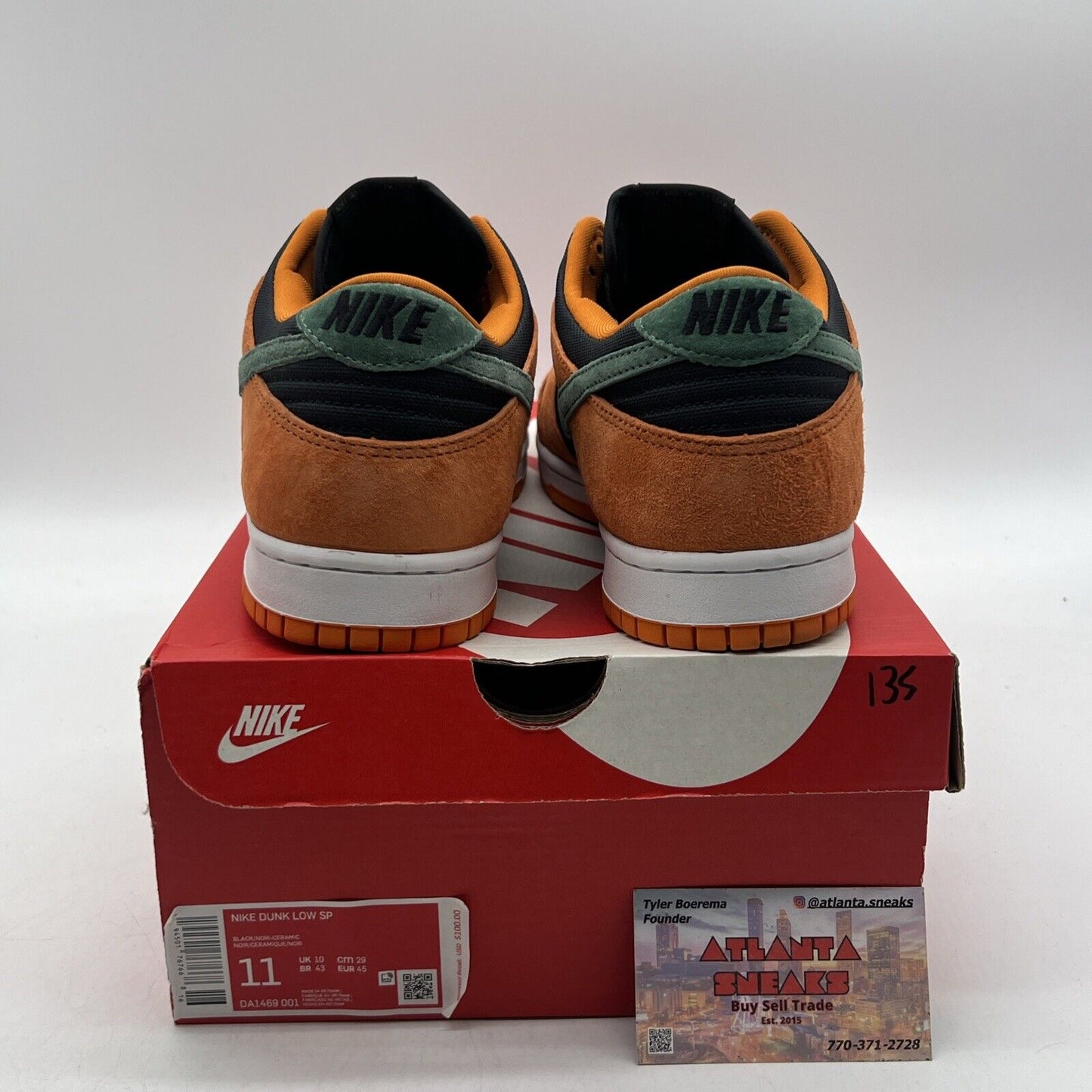 Size 11 - Nike Dunk SP Retro 2020 Low Ceramic Orange Green Suede (DA1469-001)