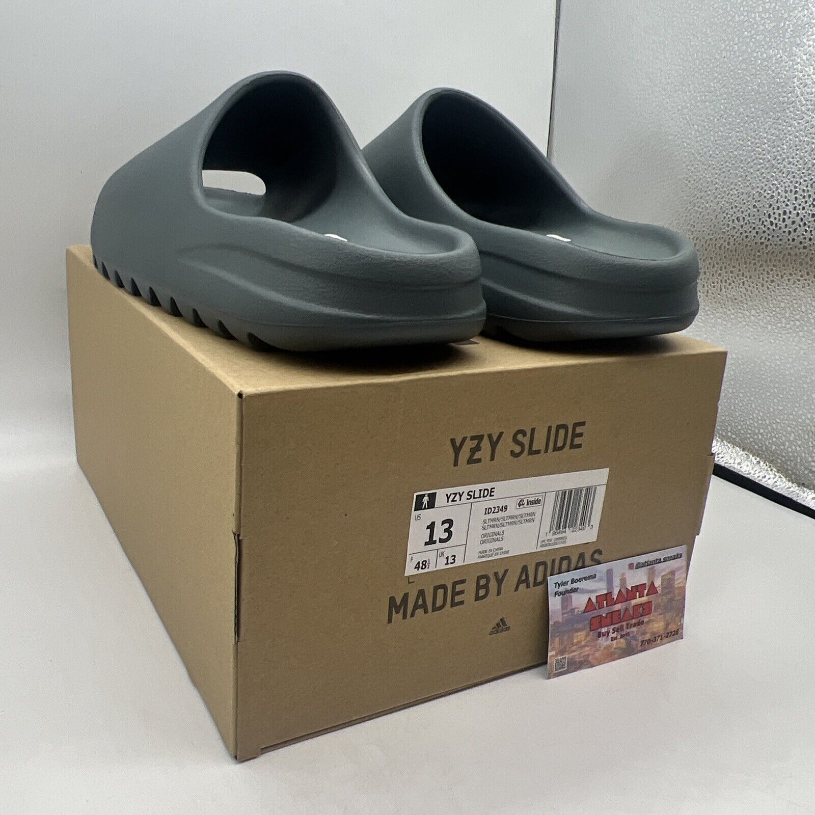 adidas Yeezy Slide Slate Marine SIZE 13 ID2349 Brand New Og All