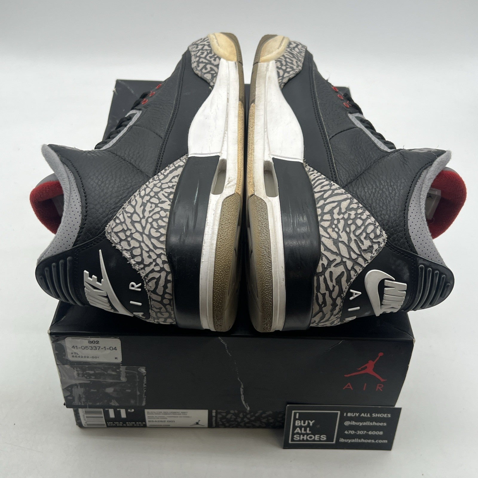 Size 11.5 - Air Jordan 3 Retro OG Mid Black Cement (854262-001)