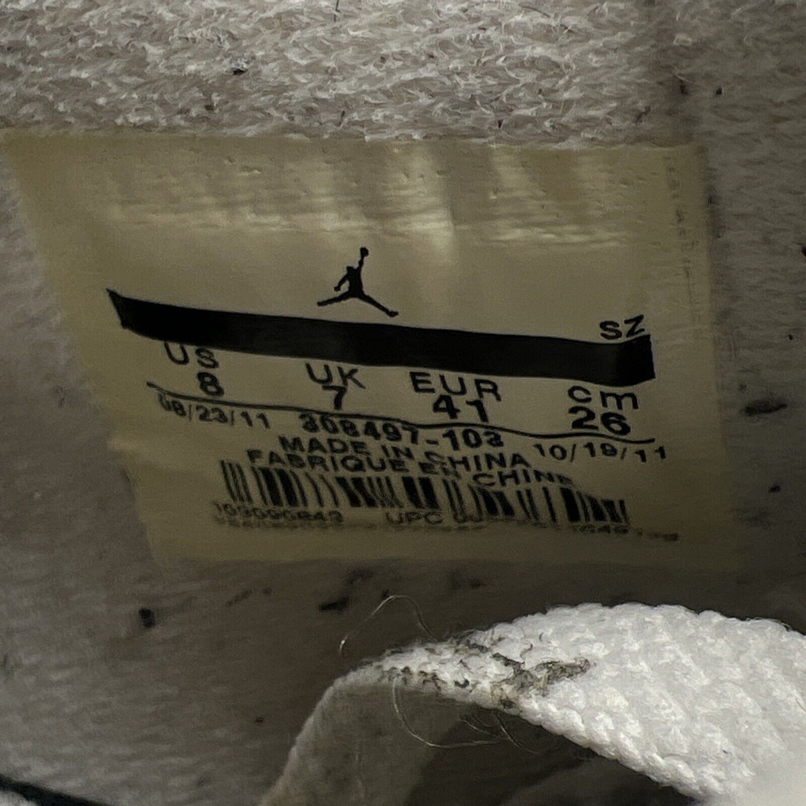 Size 8 - Air Jordan 4 Retro Cement 2012 (308497-103)