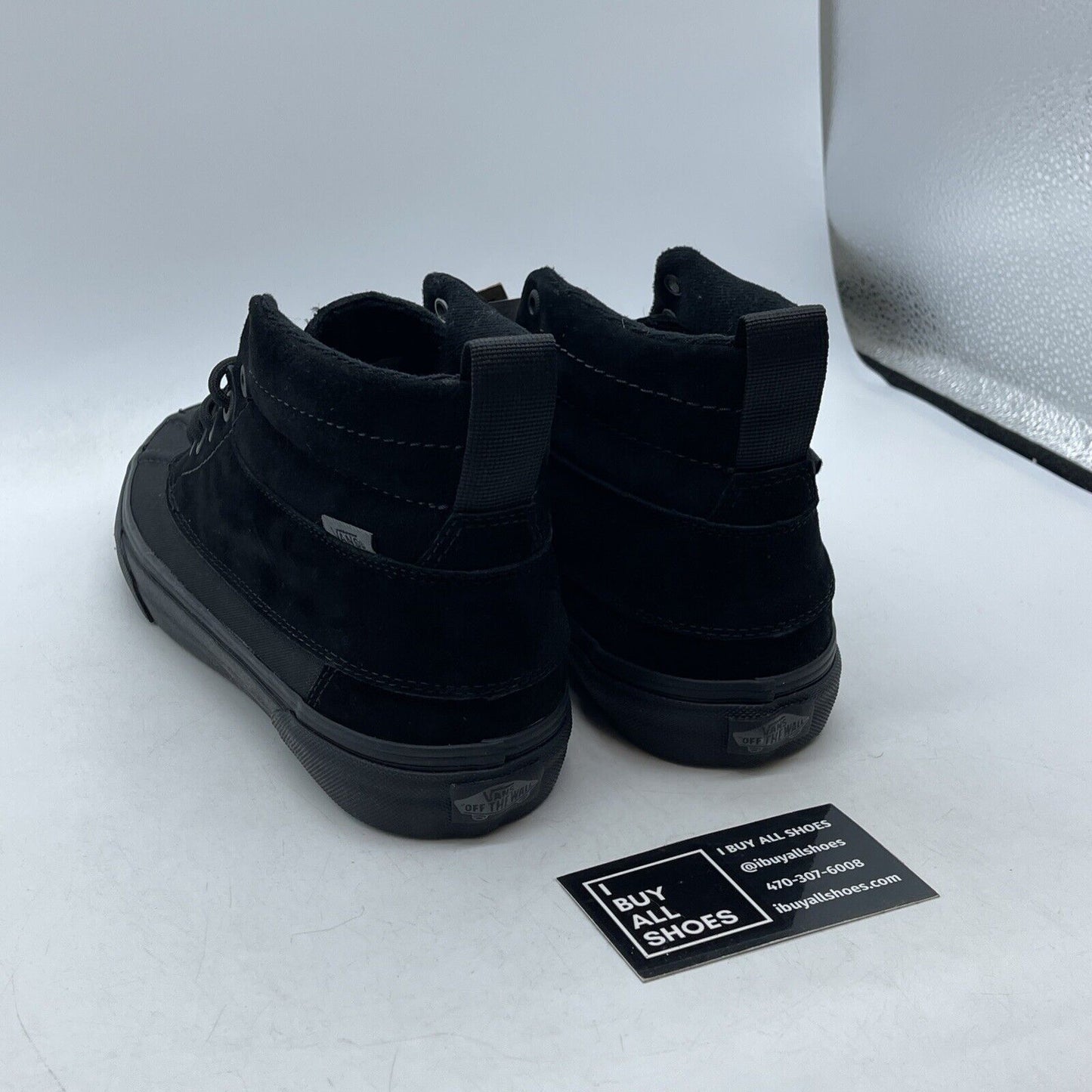 Size 9 - Vans Scotchgard Black SK-8 High black Suede Leather (721454)