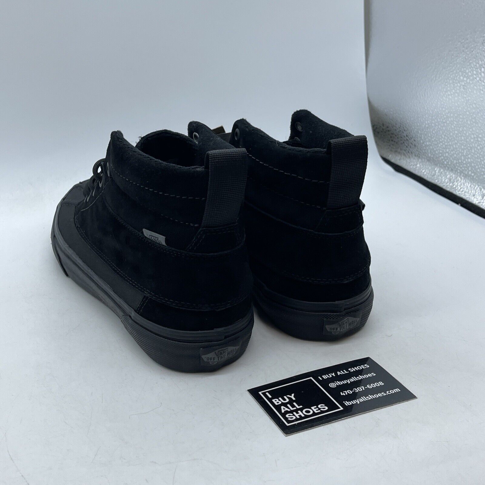 Size 9 - Vans Scotchgard Black SK-8 High black Suede Leather (721454)