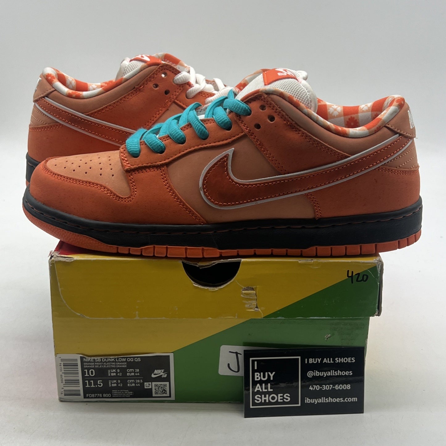 Size 10 - Nike Dunk Low SB x Concepts Orange Lobster (FD8776-800)
