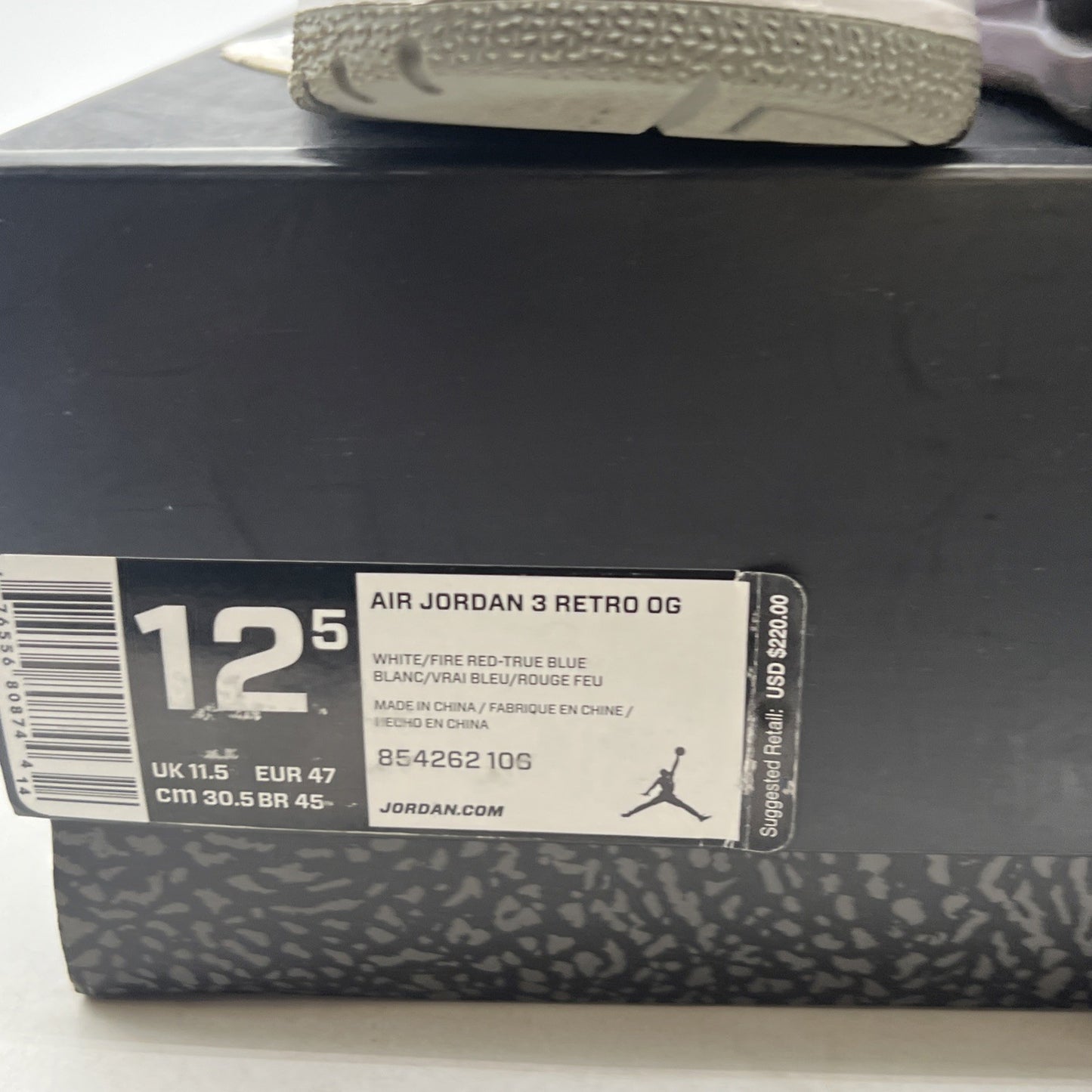 Size 12.5 - Air Jordan 3 Retro OG Mid True Blue (854262-106)
