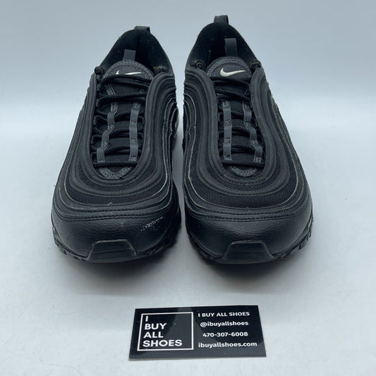 Size 12 - Nike Air Max 97 Black Terry Cloth Blue Suede Leather (921826-015)