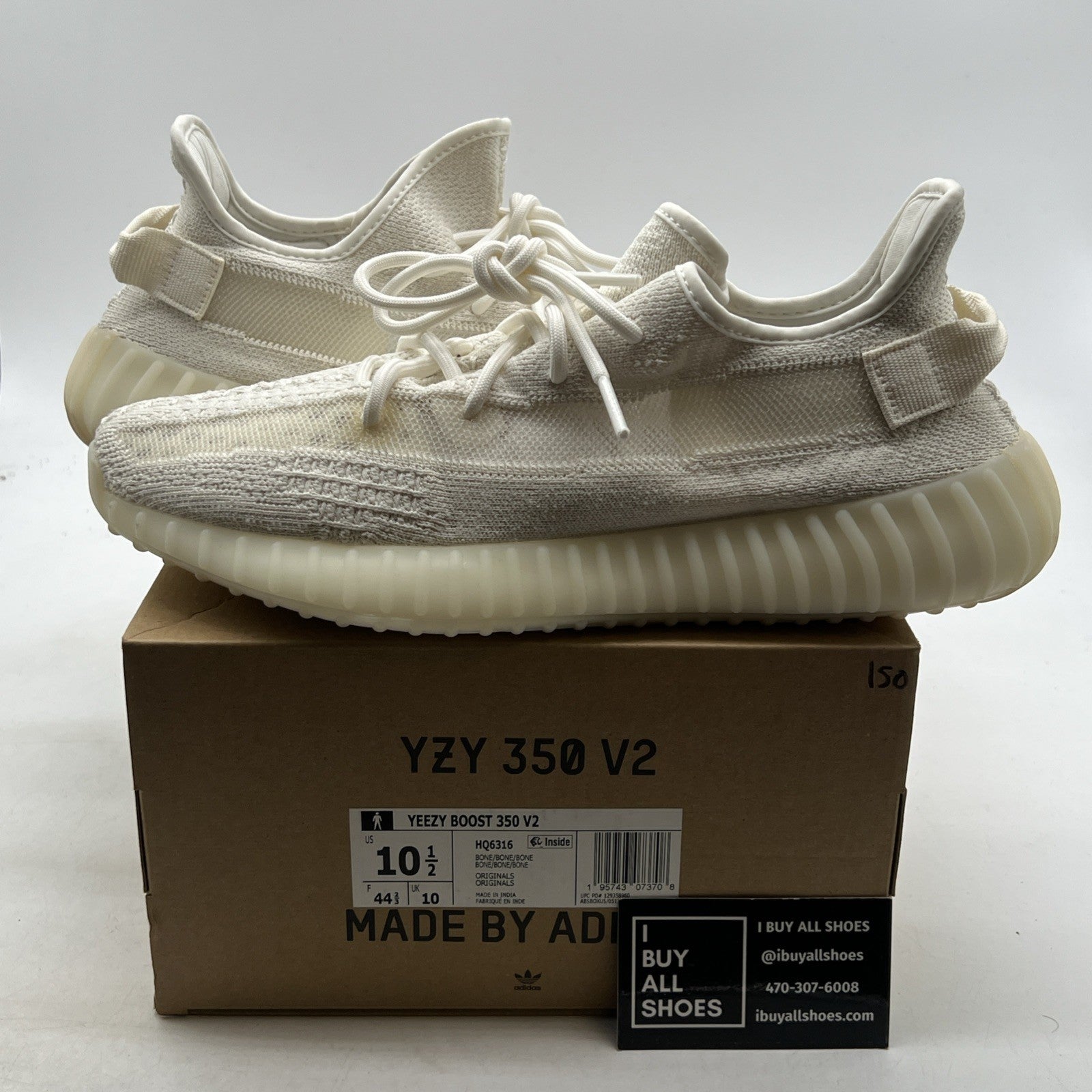 Size 10.5 - adidas Yeezy Boost 350 V2 Low Bone (HQ6316)