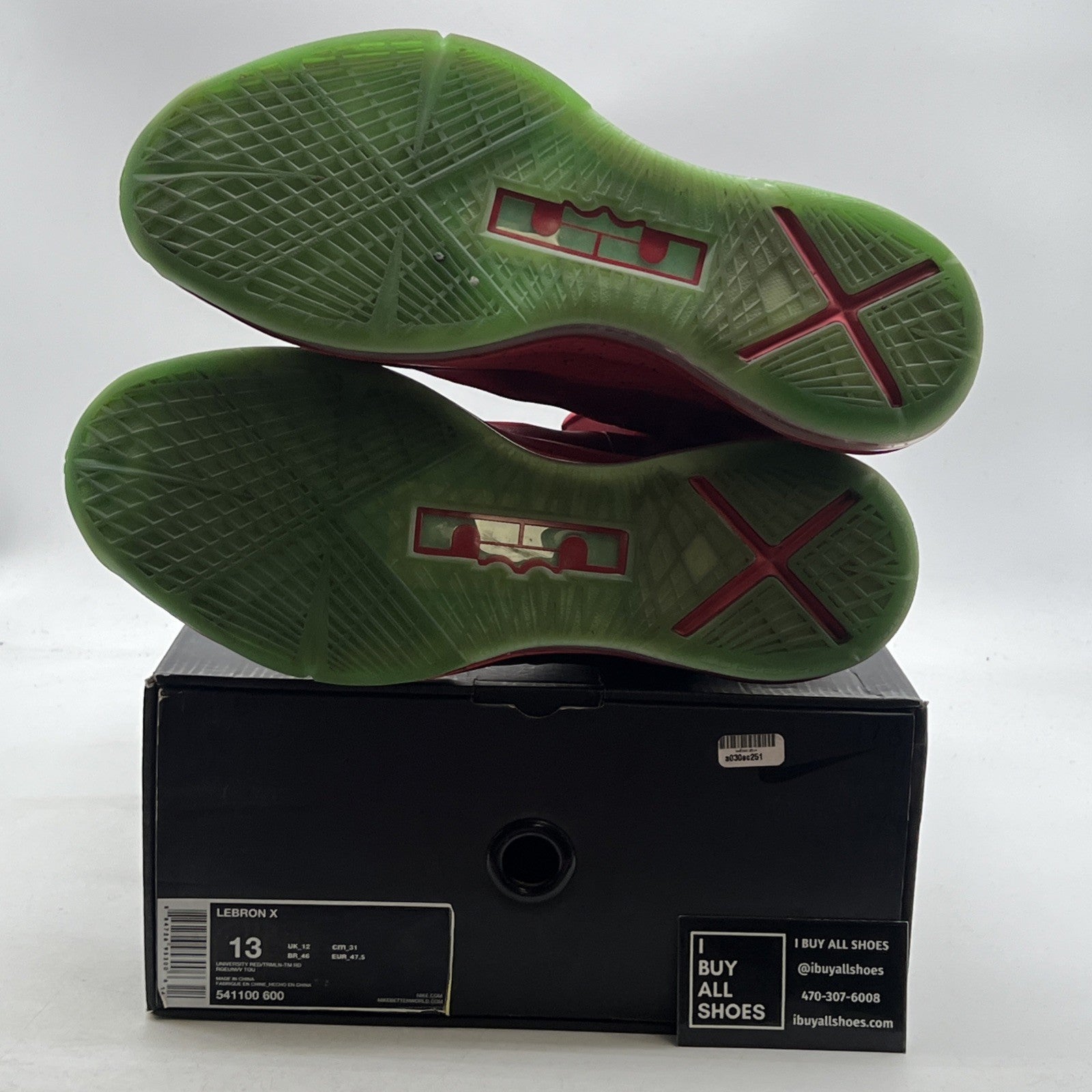 Size 13 - Nike LeBron 10 Christmas (541100-600)