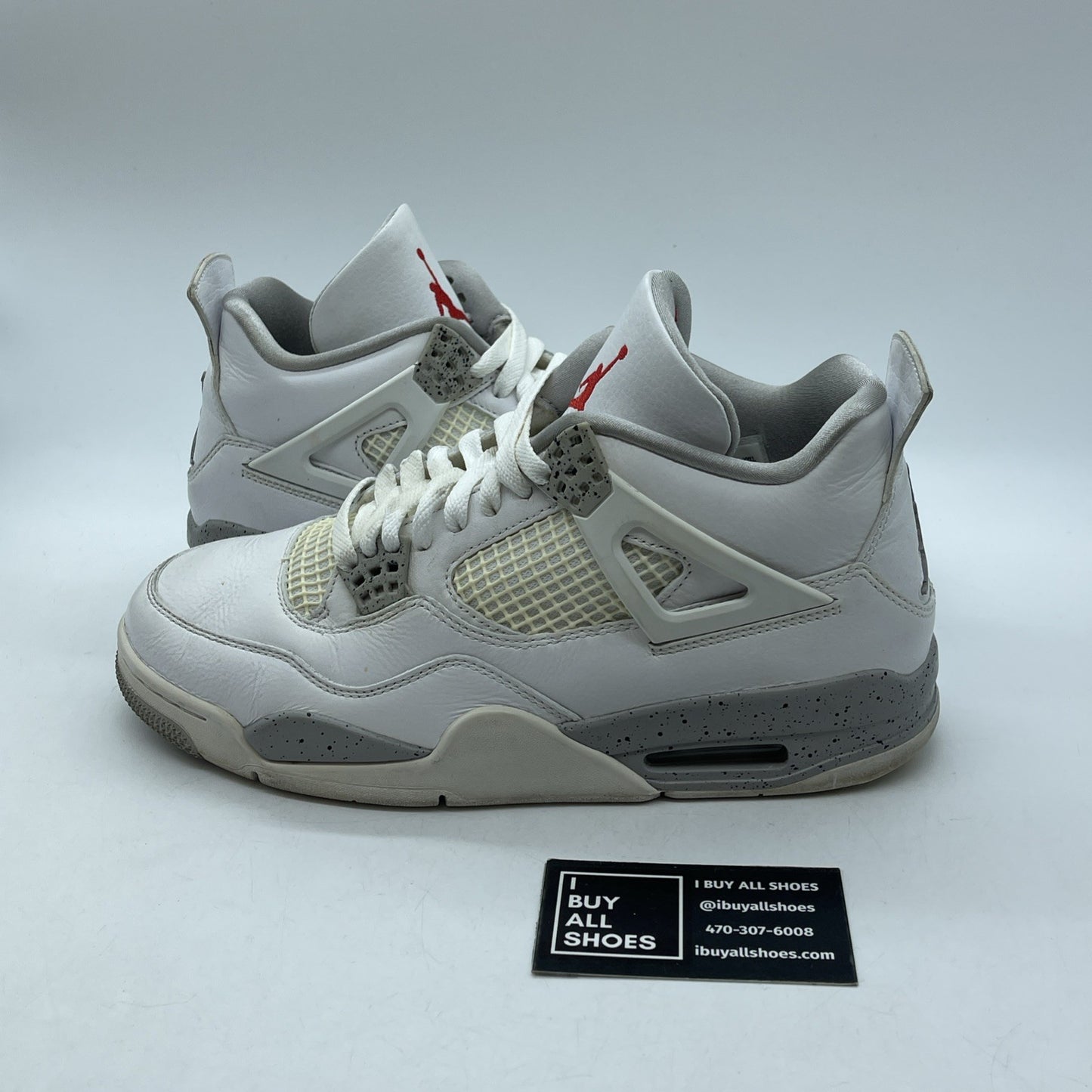 Size 9 - Jordan 4 Retro Mid White Oreo Grey Leather (CT8527-100)