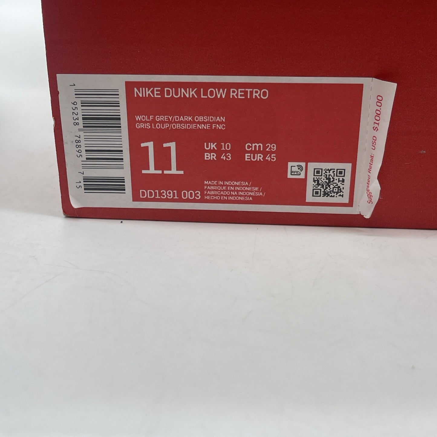 Size 11 - Nike Dunk Low Georgetown Blue Grey Leather (DD1391-003)