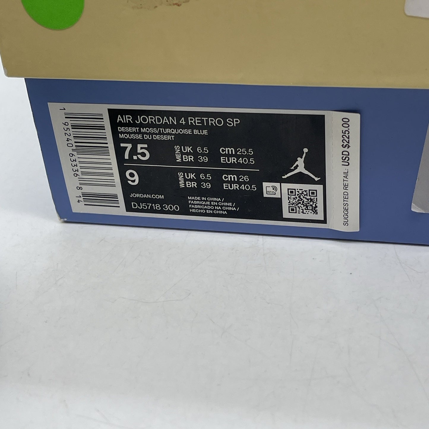 Size 7.5 - Air Jordan 4 Retro SP x Union 30th Anniversary (DJ5718-300)