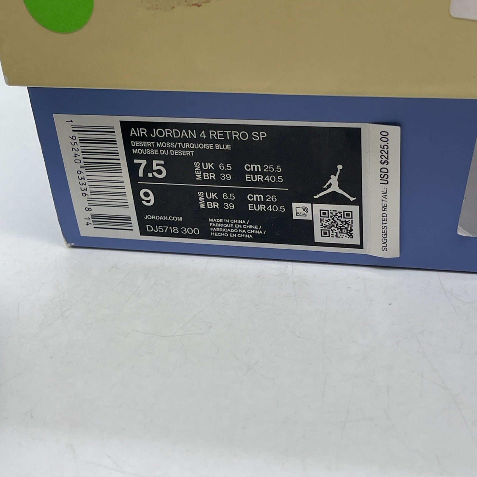 Size 7.5 - Air Jordan 4 Retro SP x Union 30th Anniversary (DJ5718-300)