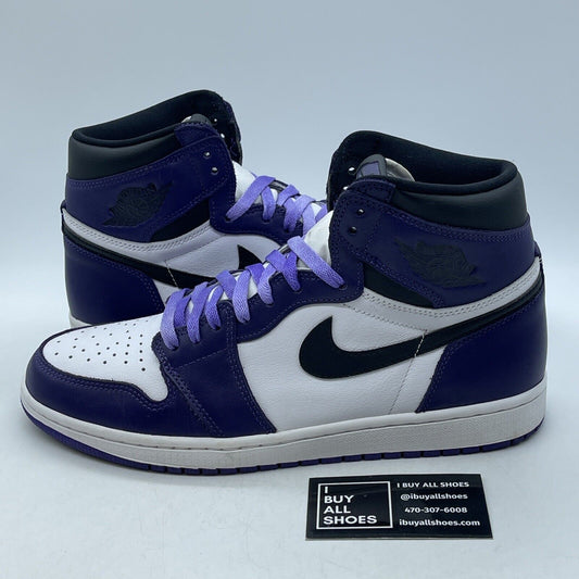 Size 10.5 - Jordan 1 Retro OG High Court Purple 2.0 Black Leather (555088-500)