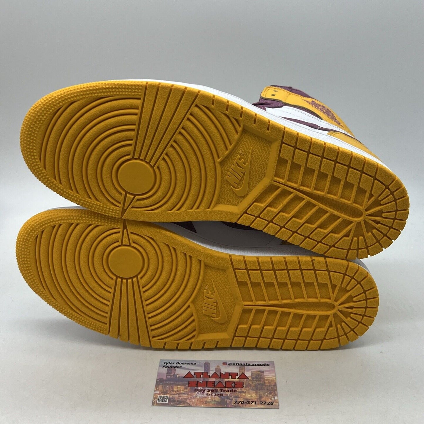 Size 8.5 - Jordan 1 Retro High OG Brotherhood 2022 Yellow White (555088-706)