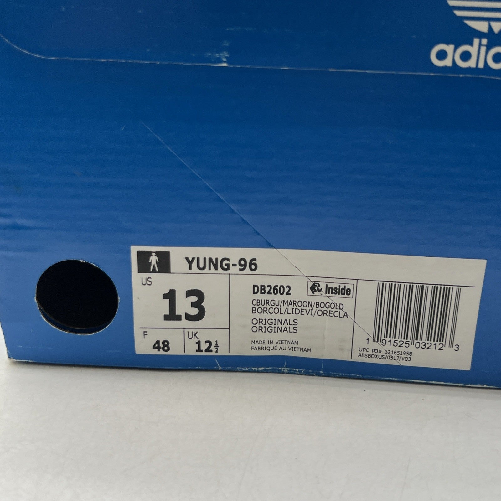 Size 13 - Adidas Yung-96 Collegiate Burgundy (DB2602)