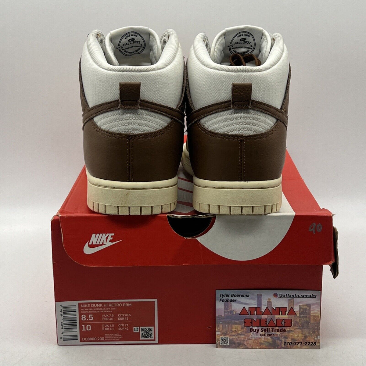 Size 8.5 - Nike Dunk Vintage High Certified Fresh - Pecan Leather (DQ8800-200)