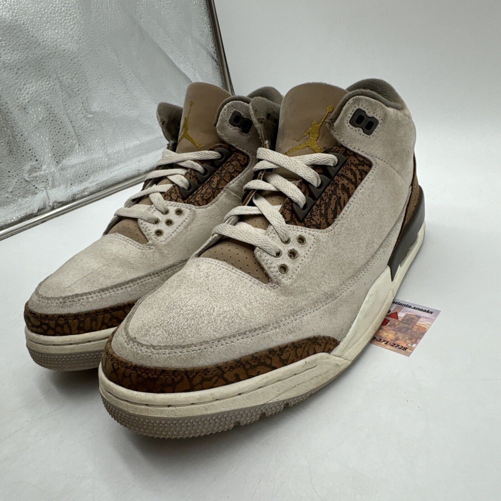 Size 11  Men’s - Jordan 3 Retro Low Palomino Brown Cream Suede Cracked Aged Look