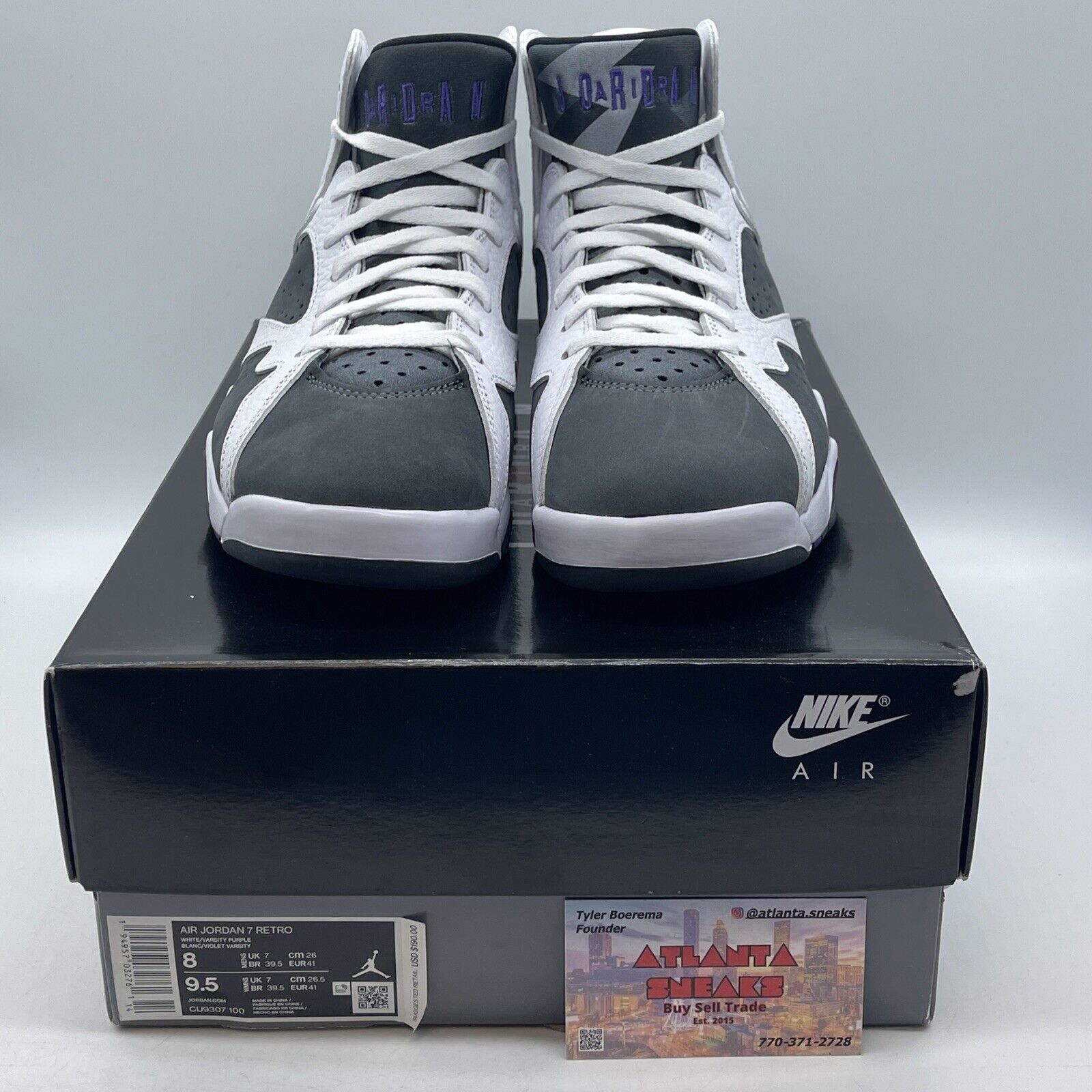 Size 8 - Air Jordan 7 Retro 2021 Flint White Grey Suede (CU9307-100)