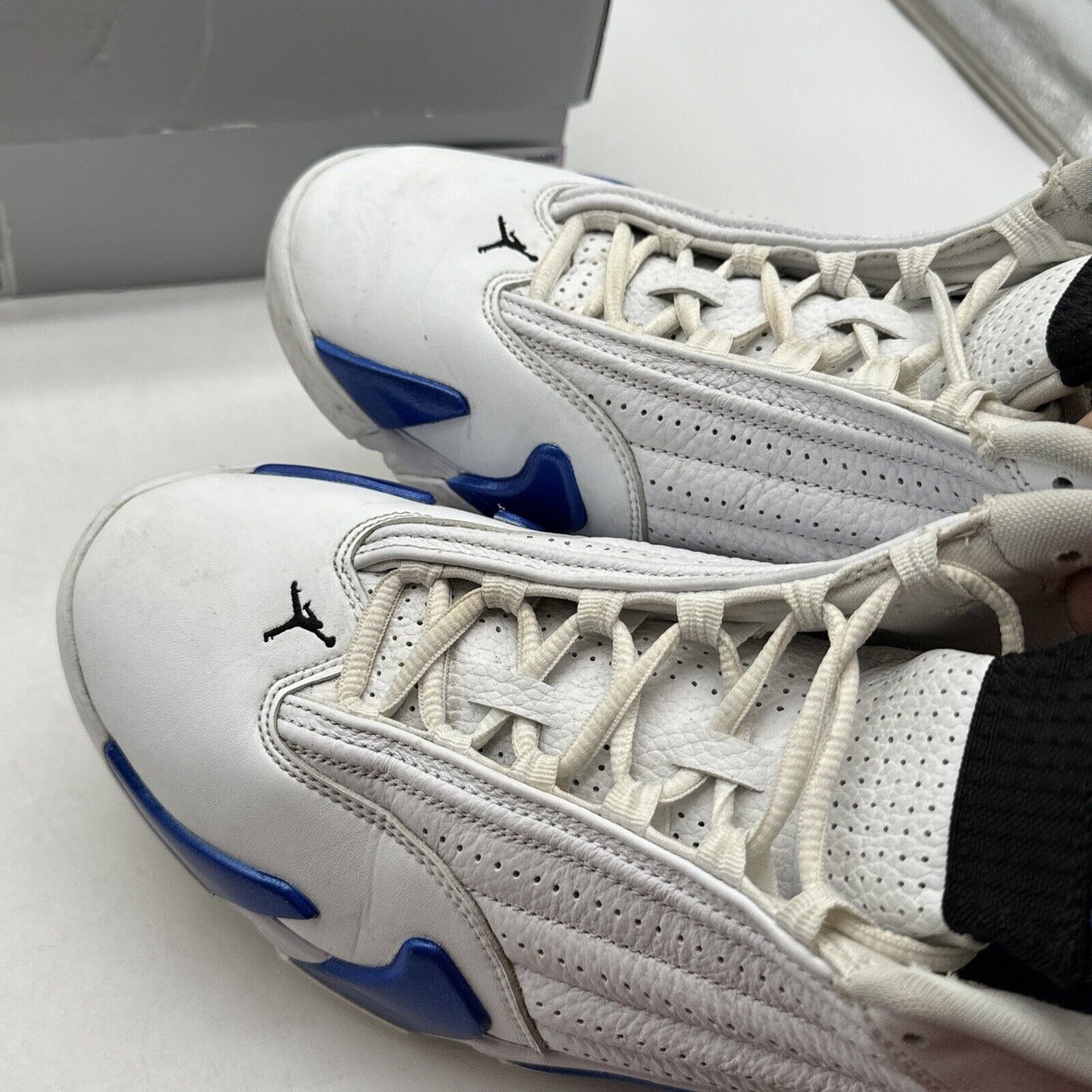 Size 12 - Jordan 14 Retro Hyper Royal 2020 White Leather Blue Royal OG All