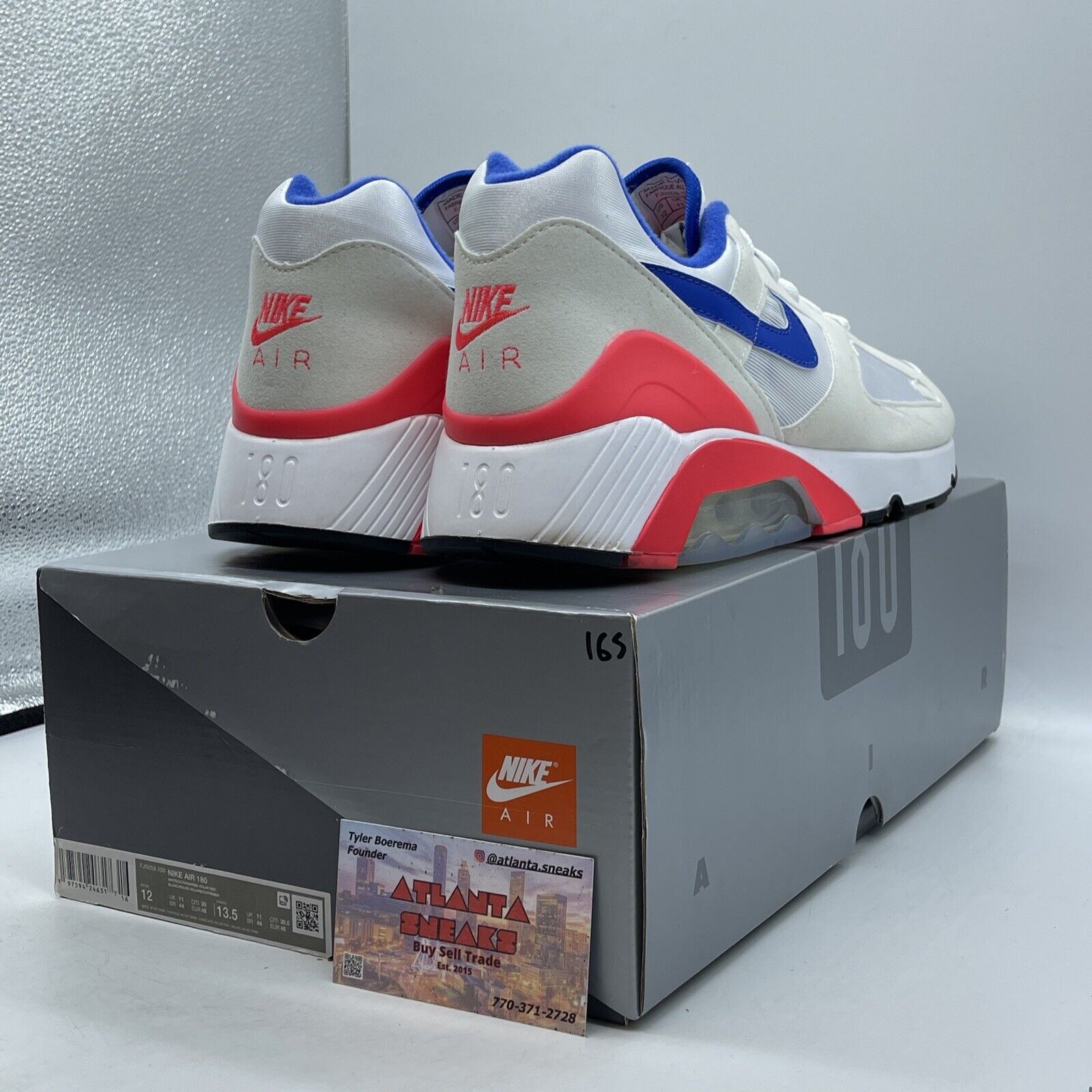 Size 12 - Air Max 180 ‘Ultramine’ 2024 White Blue Pink Suede (FJ9259-100)