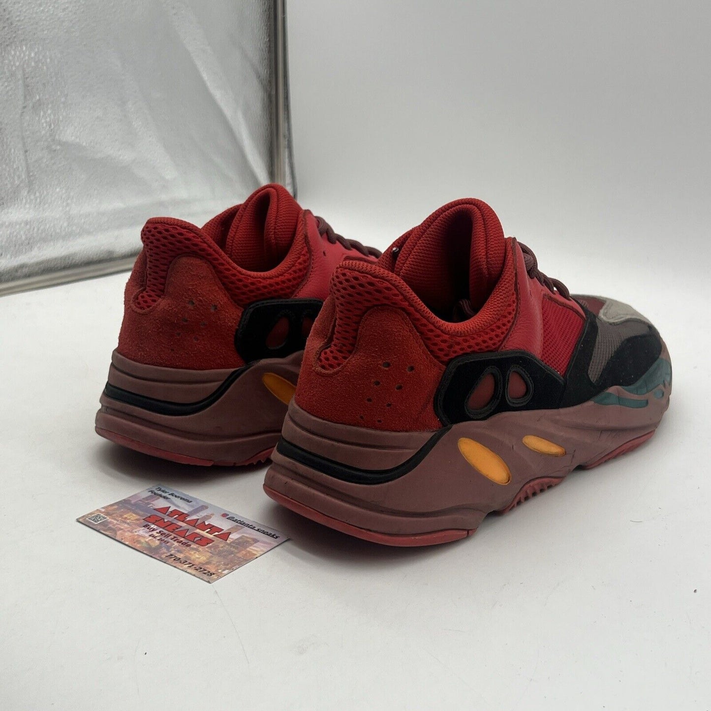 Size 13 - adidas Yeezy Boost 700 Hi-Res Red Suede Leather (HQ6979)