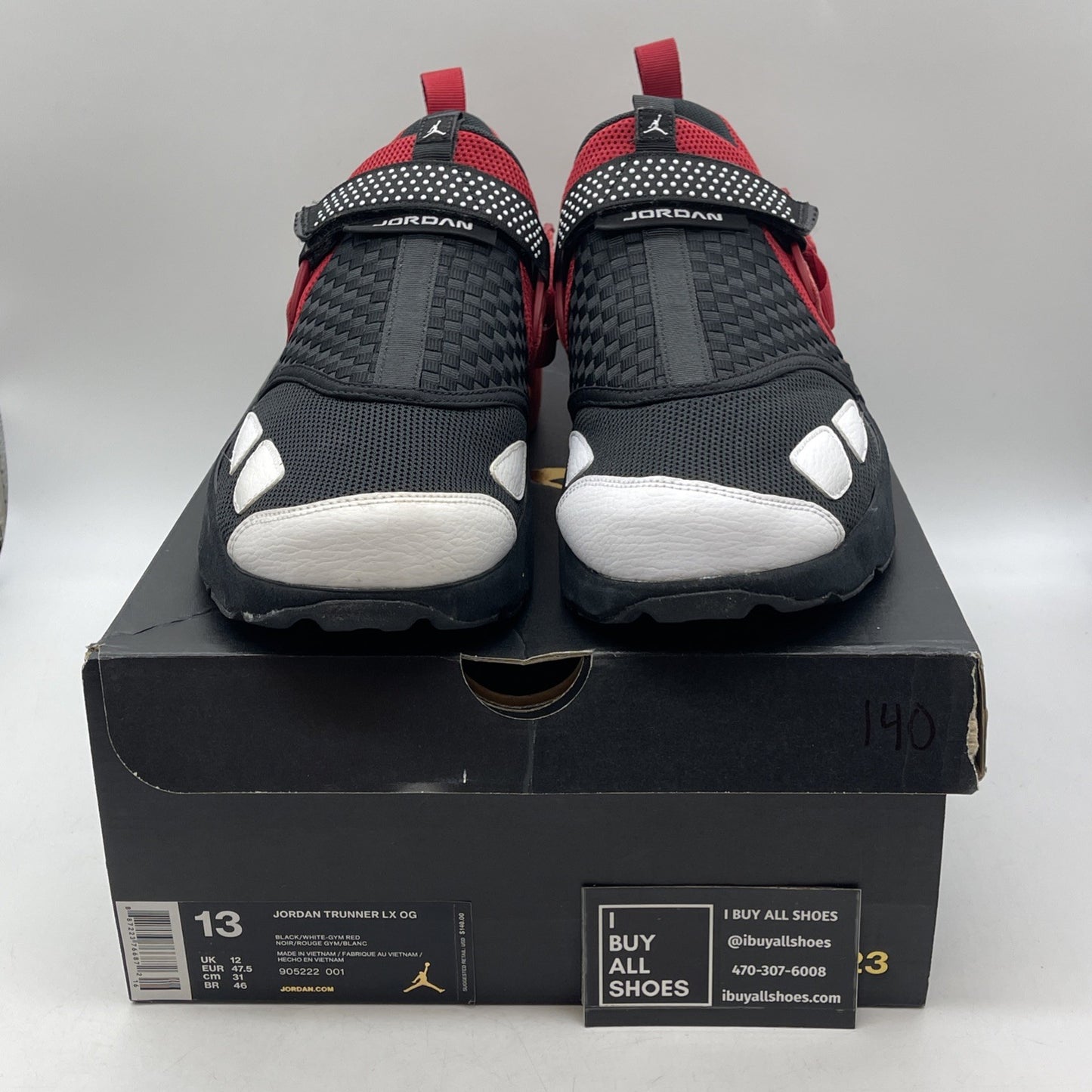 Size 13 - Air Jordan Trunner LX OG Black Gym Red (905222-001)