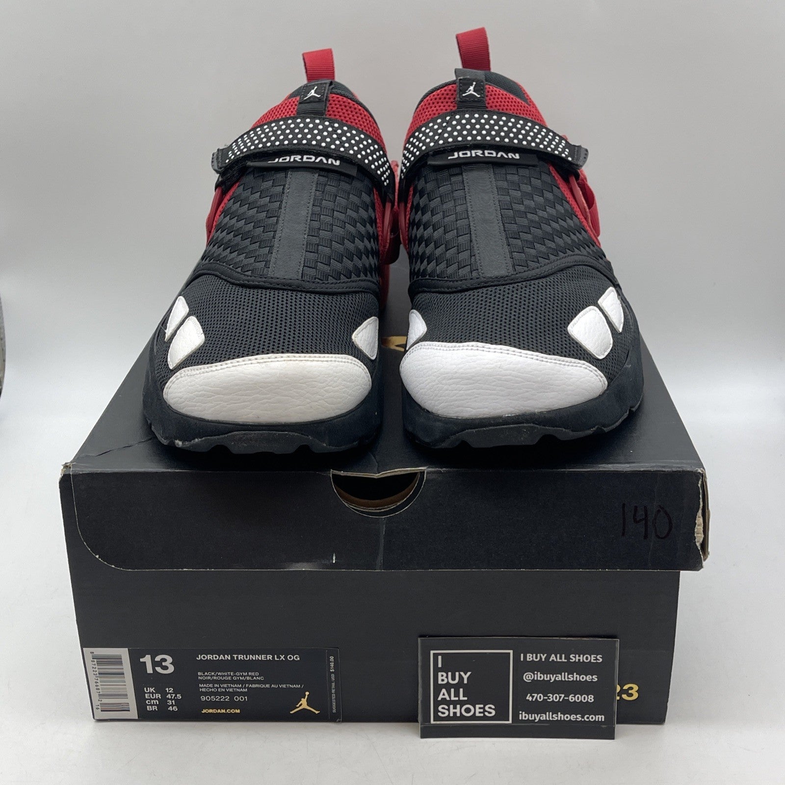 Size 13 - Air Jordan Trunner LX OG Black Gym Red (905222-001)